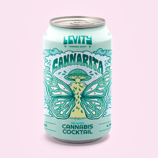 Pre-Mixed Cannabis Cocktail 4-Pack Cannarita (12 oz) | Drink Levity