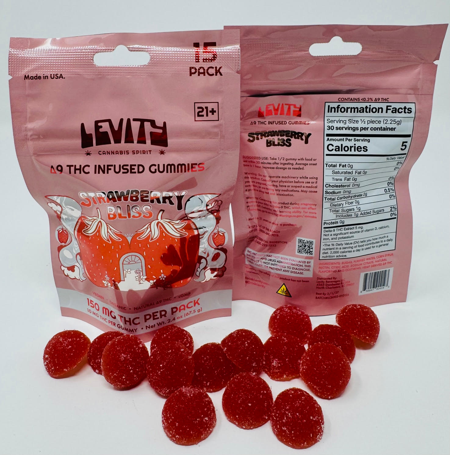 Strawberry Bliss Gummies (10 mg)